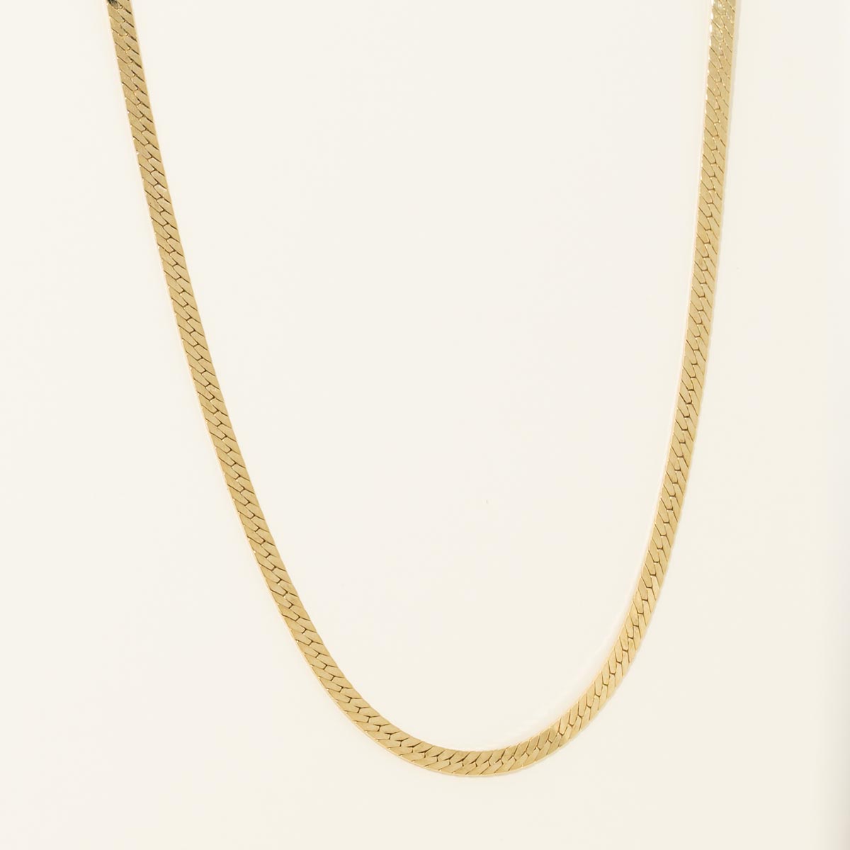 Estate Herringbone Chain in 14kt Yellow Gold (28 inches and 3.3mm wide)