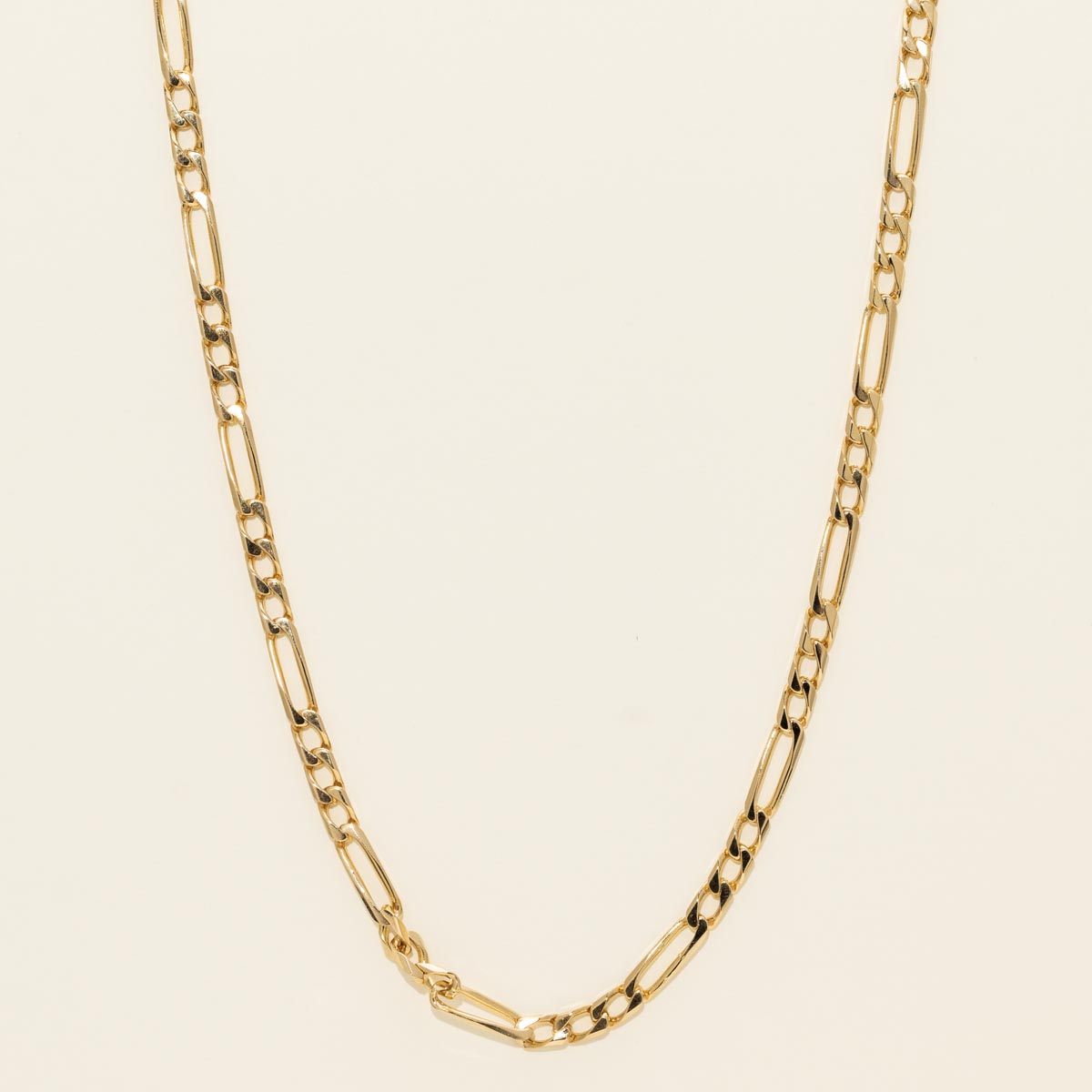 Estate Figaro Chain in 14kt Yellow Gold (22 inches and 3.8mm wide)