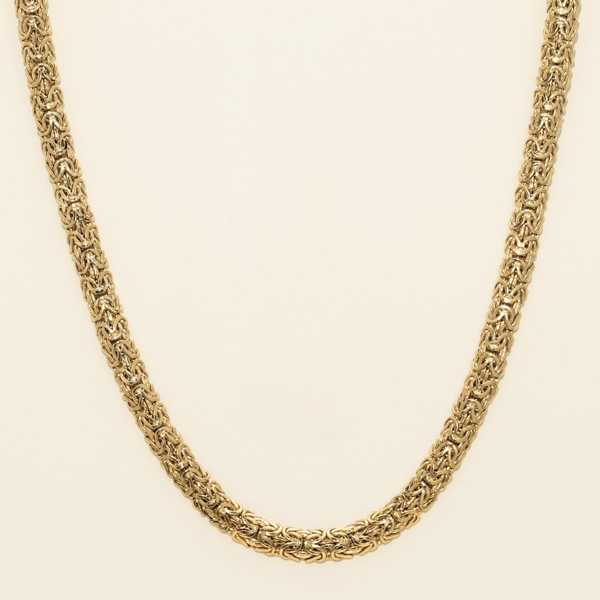 Estate Byzantine Chain in 14kt Yellow Gold (18 inches and 7mm wide)