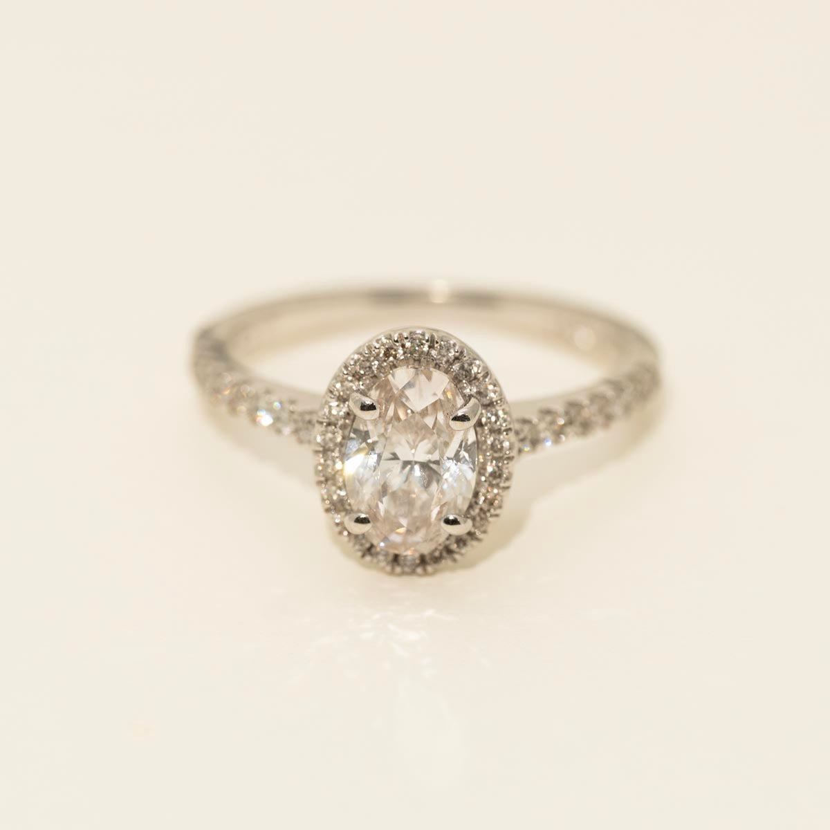 Diamond Halo Engagement Ring in 14kt White Gold (1 1/3ct tw)
