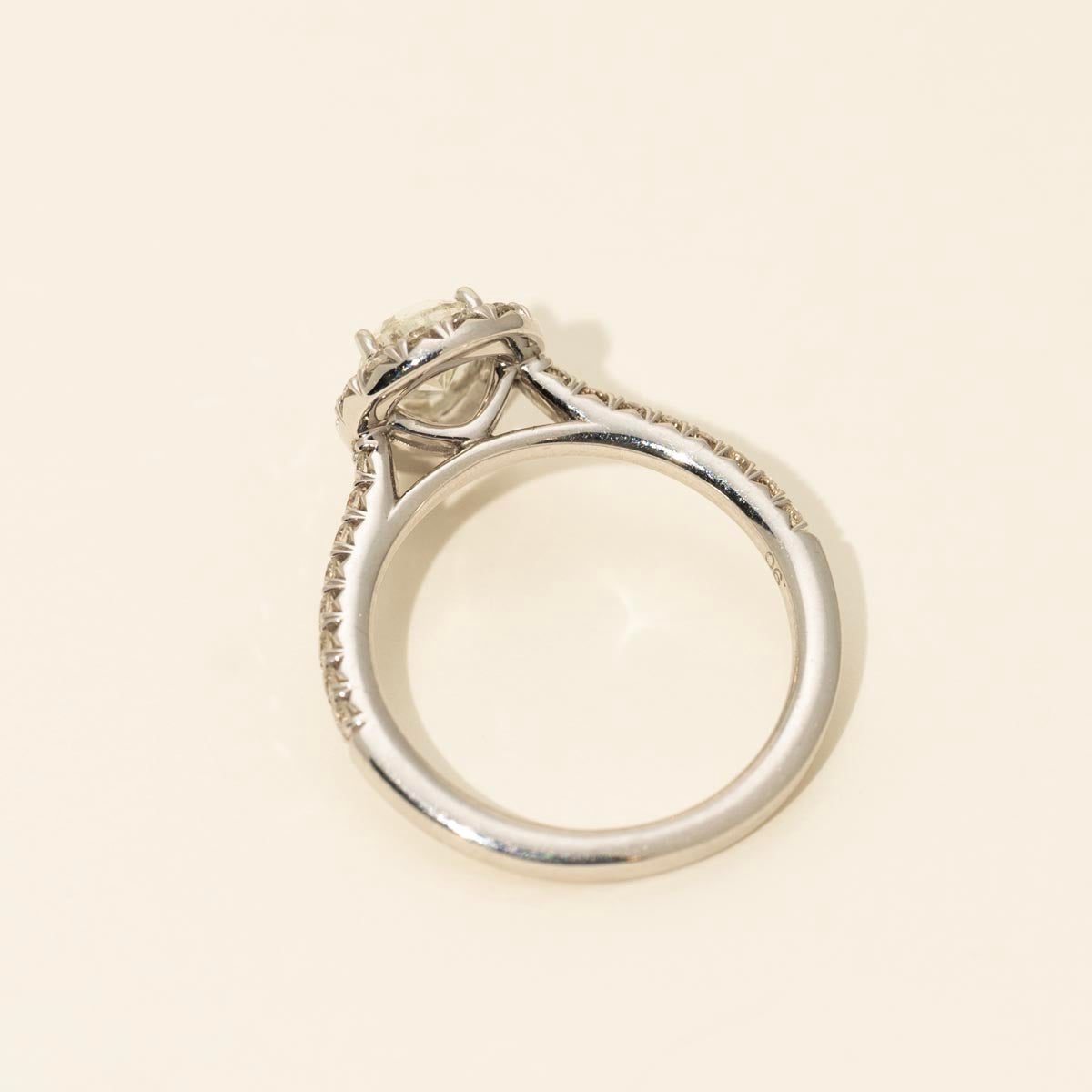 Pear Shape Diamond Halo Engagement Ring in 14kt White Gold (1 3/8ct tw)
