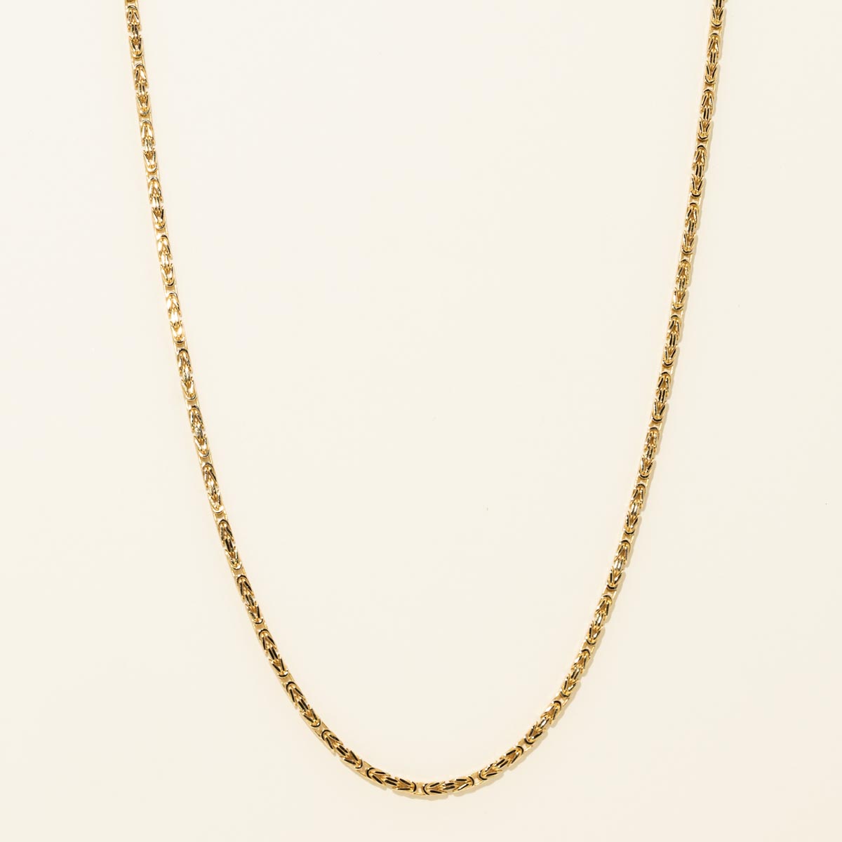 Estate Byzantine Chain in 14kt Yellow Gold (22 inches and 2mm wide)