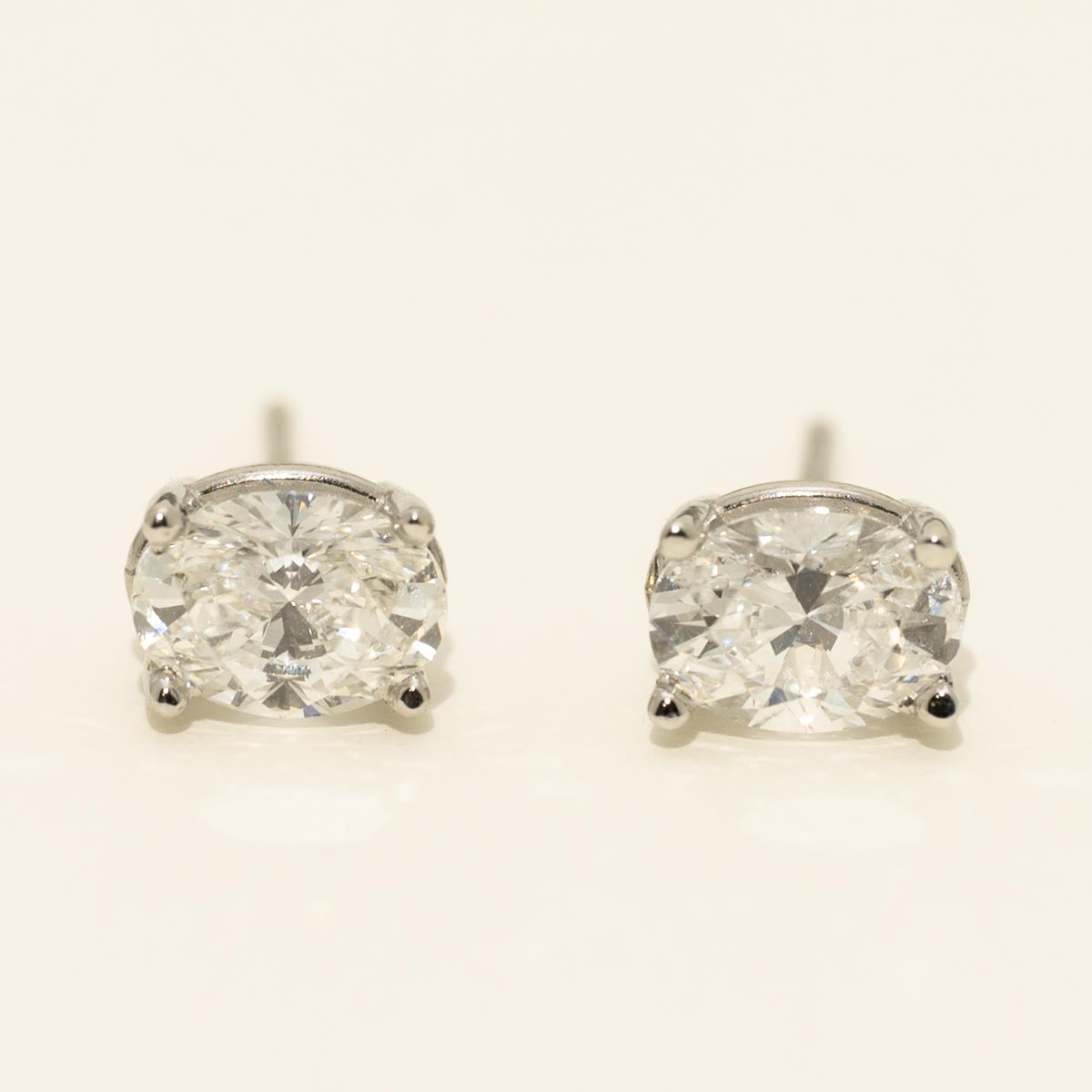 Forevermark Oval Diamond Earrings in Platinum (1 3/8ct tw)