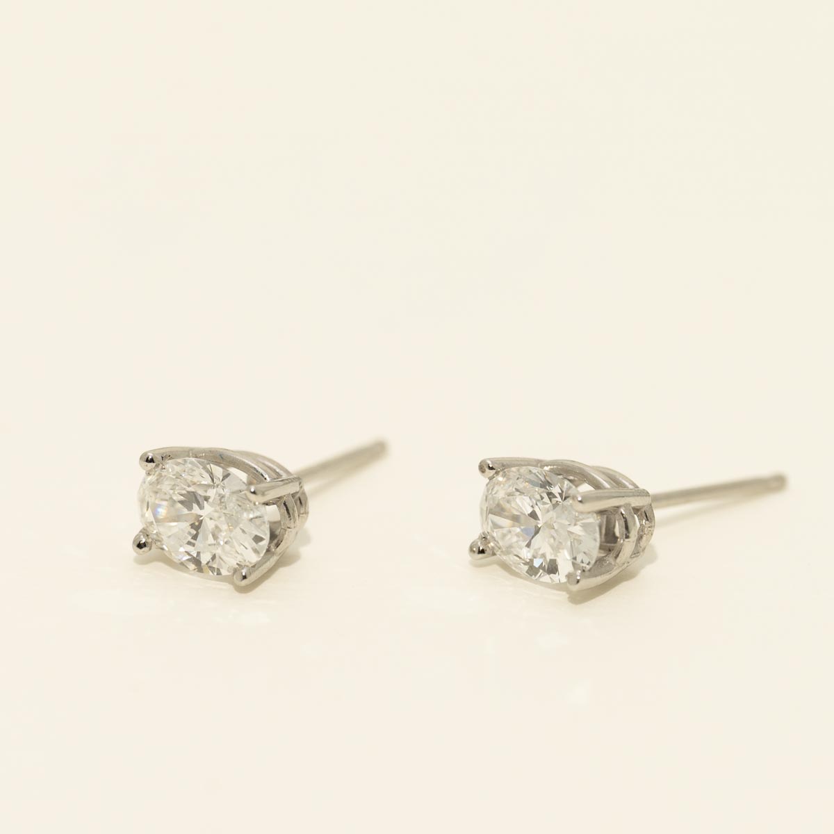 Forevermark Oval Diamond Earrings in Platinum (1 3/8ct tw)