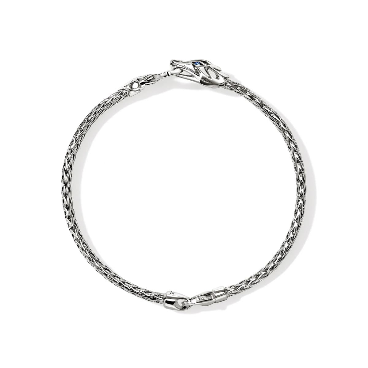 John Hardy Naga Black and Blue Sapphire Bracelet in Sterling Silver