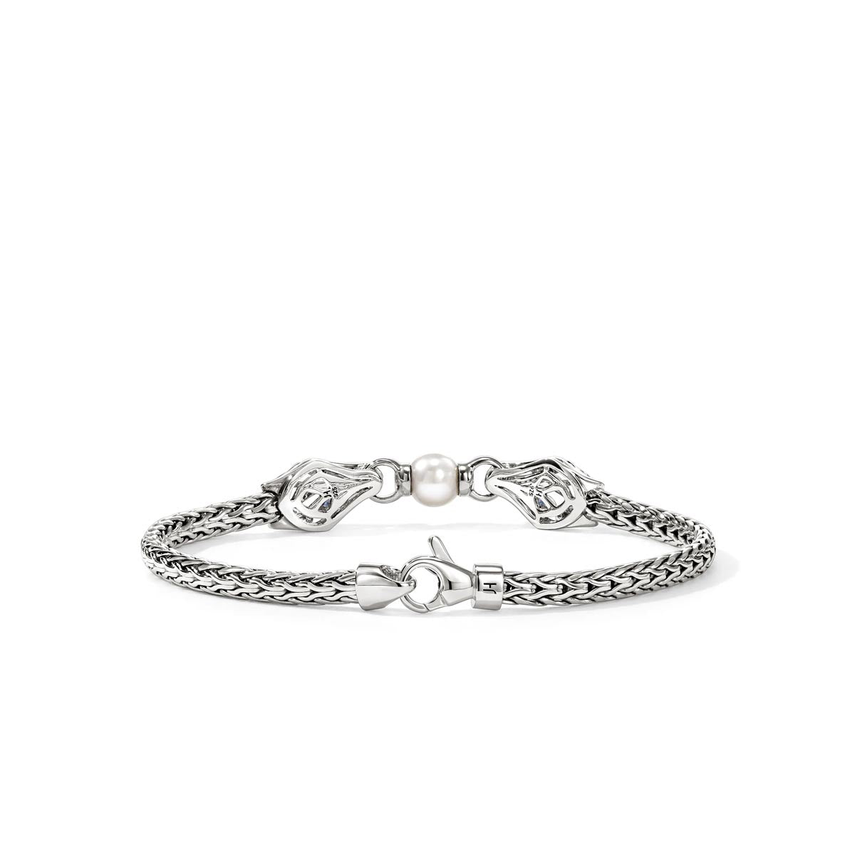 John Hardy Naga Sapphire and Cultured Fresh Water Pearl Bracelet in Sterling Silver