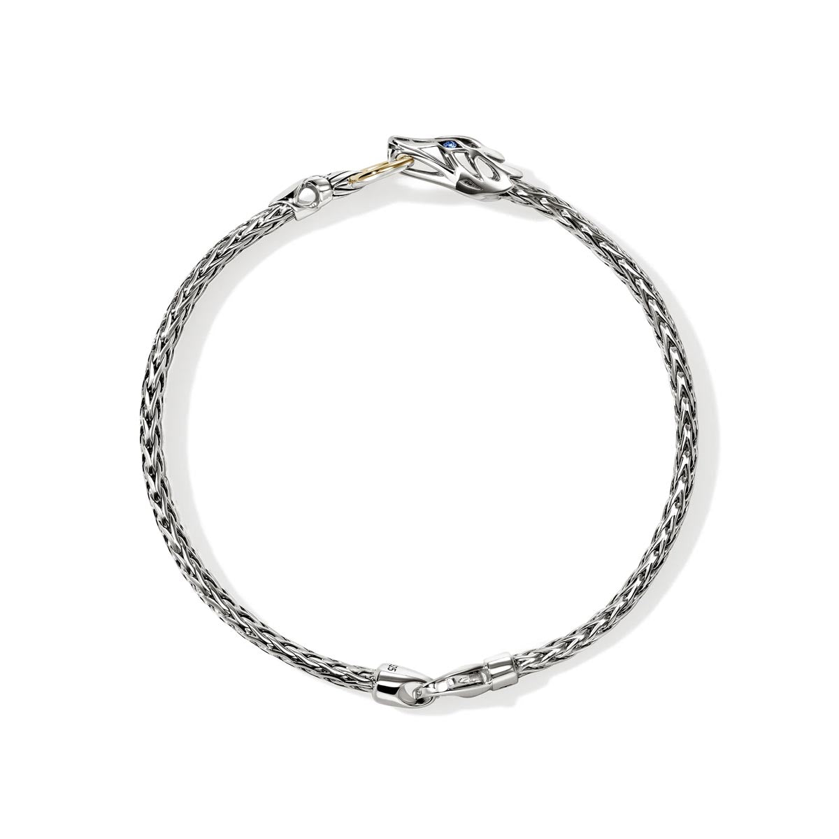 John Hardy Naga Sapphire Bracelet in Sterling Silver and 14kt Yellow Gold