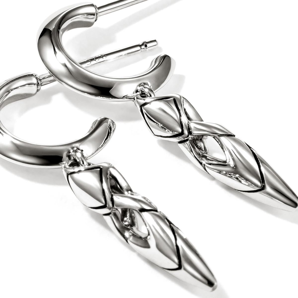 John Hardy Naga Drop Earrings in Sterling Silver