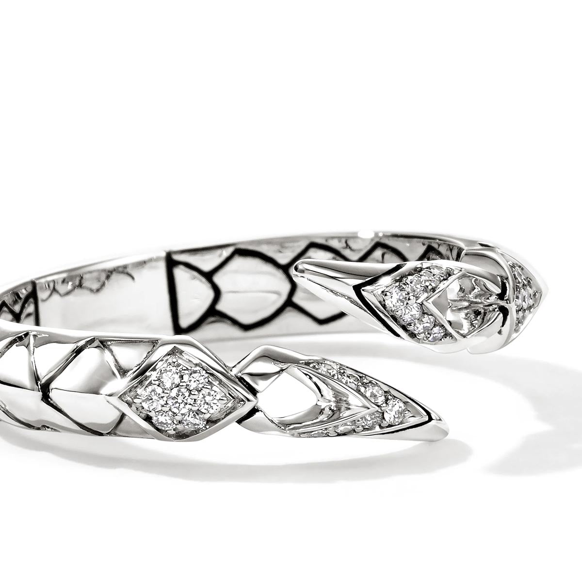 John Hardy Naga Diamond Ring in Sterling Silver (1/10ct tw)
