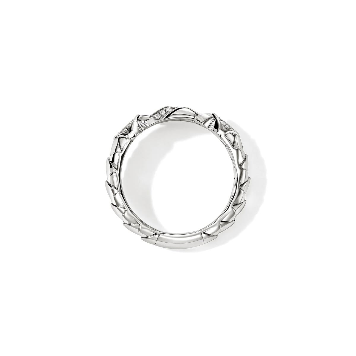 John Hardy Naga Diamond Ring in Sterling Silver (1/10ct tw)