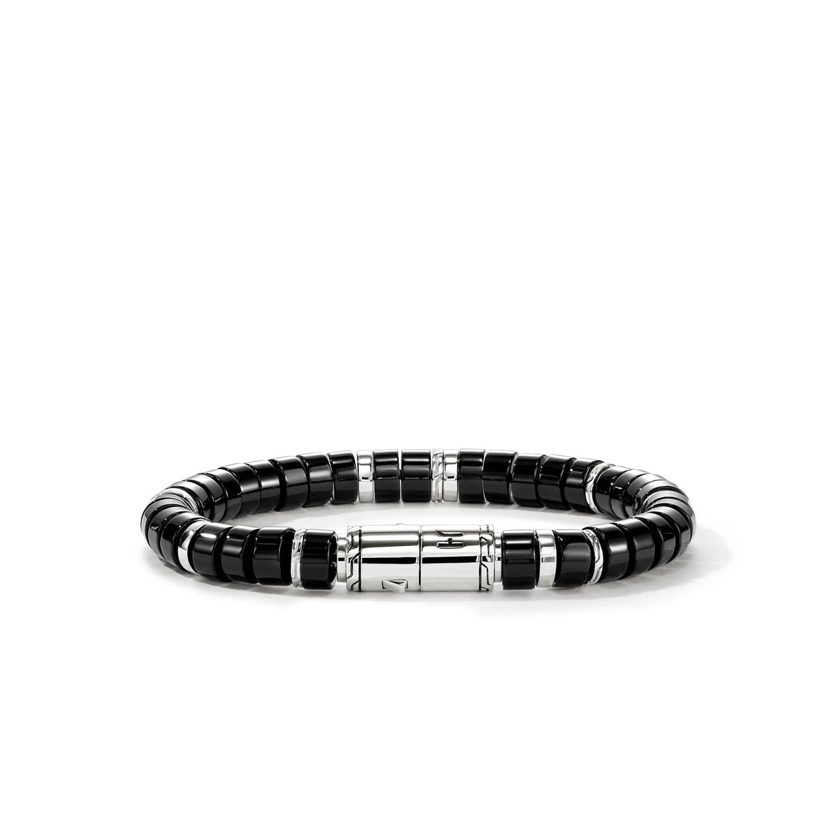 John Hardy Heishi Black Onyx Bead Bracelet in Sterling Silver