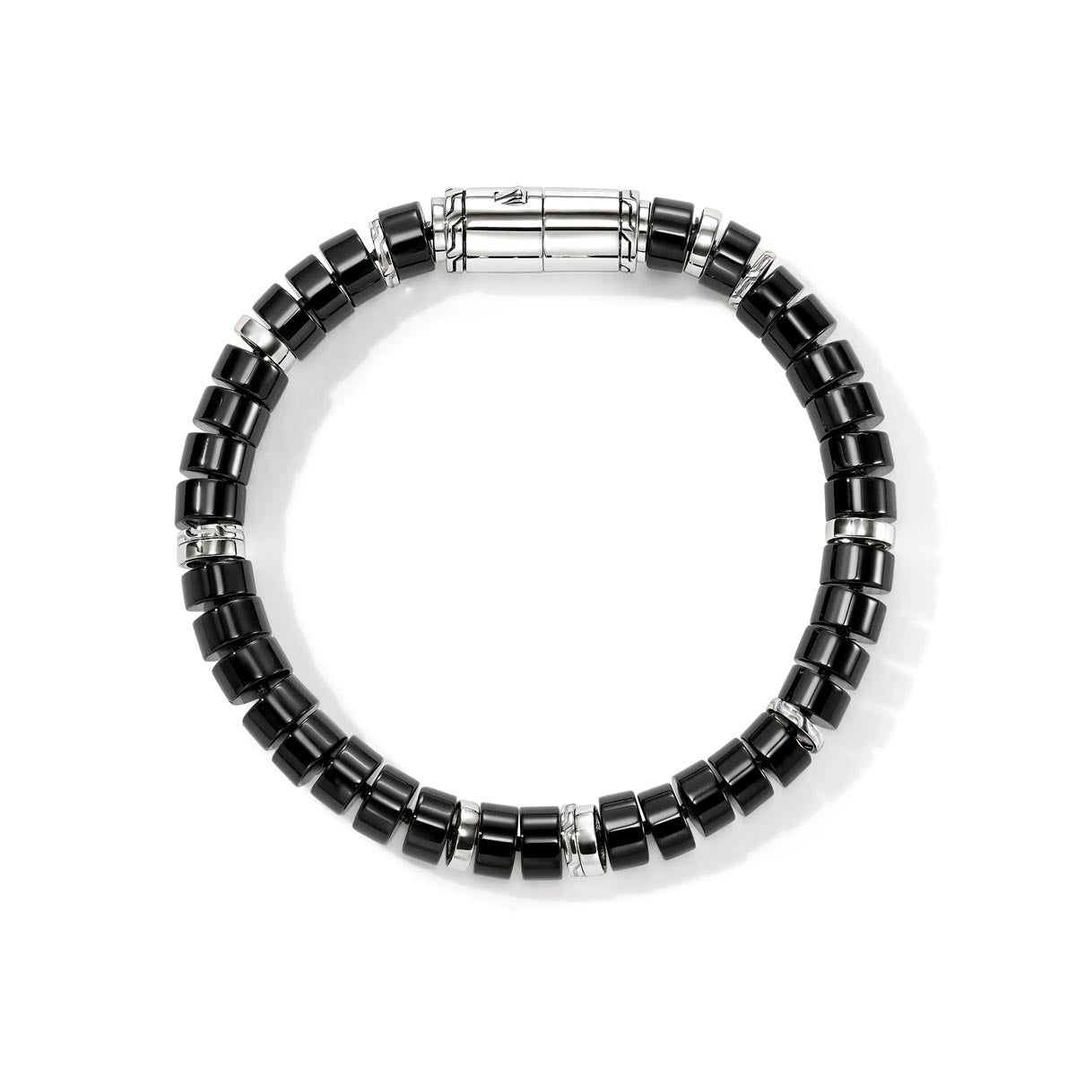 John Hardy Heishi Black Onyx Bead Bracelet in Sterling Silver