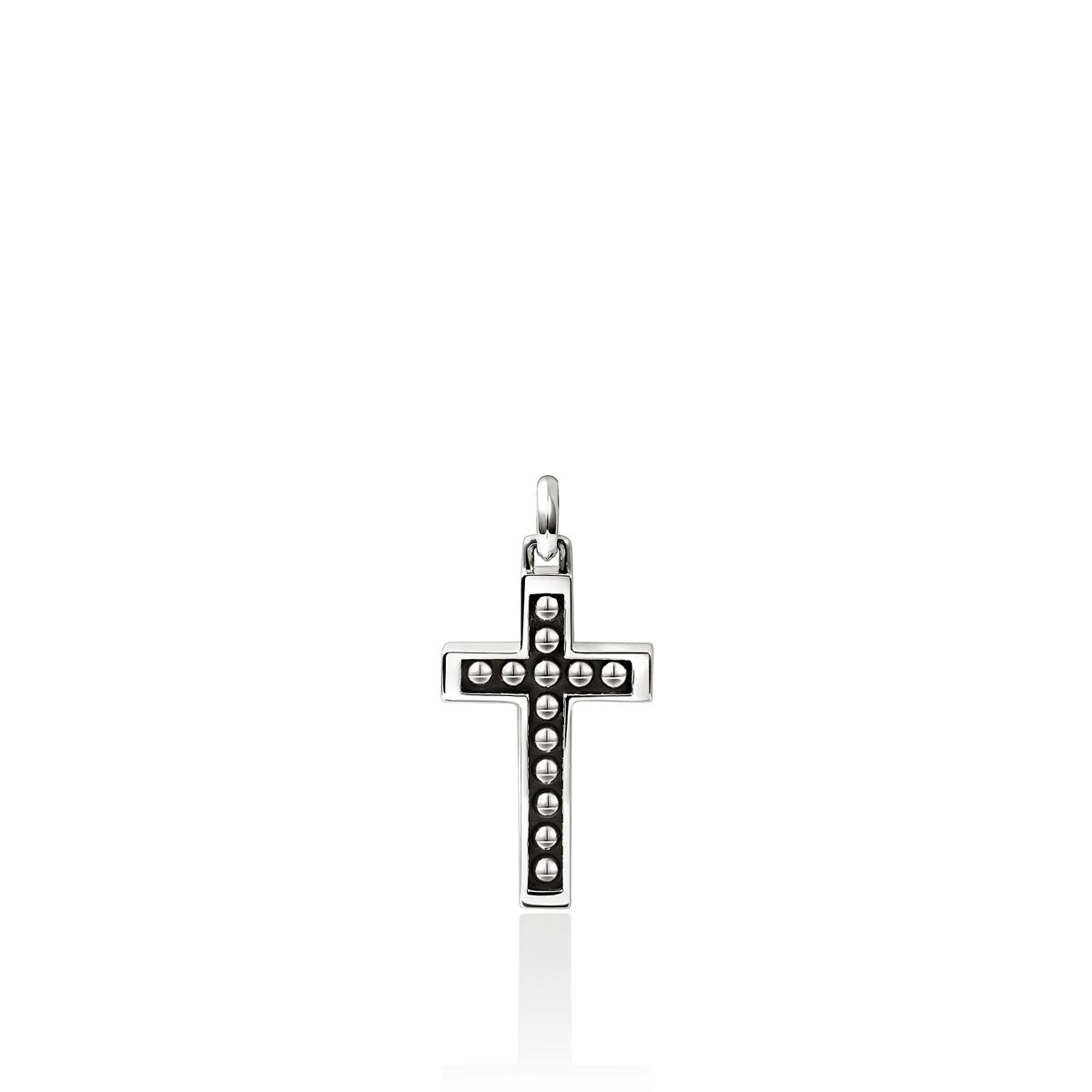 John Hardy Nailhead Cross Necklace in Sterling Silver