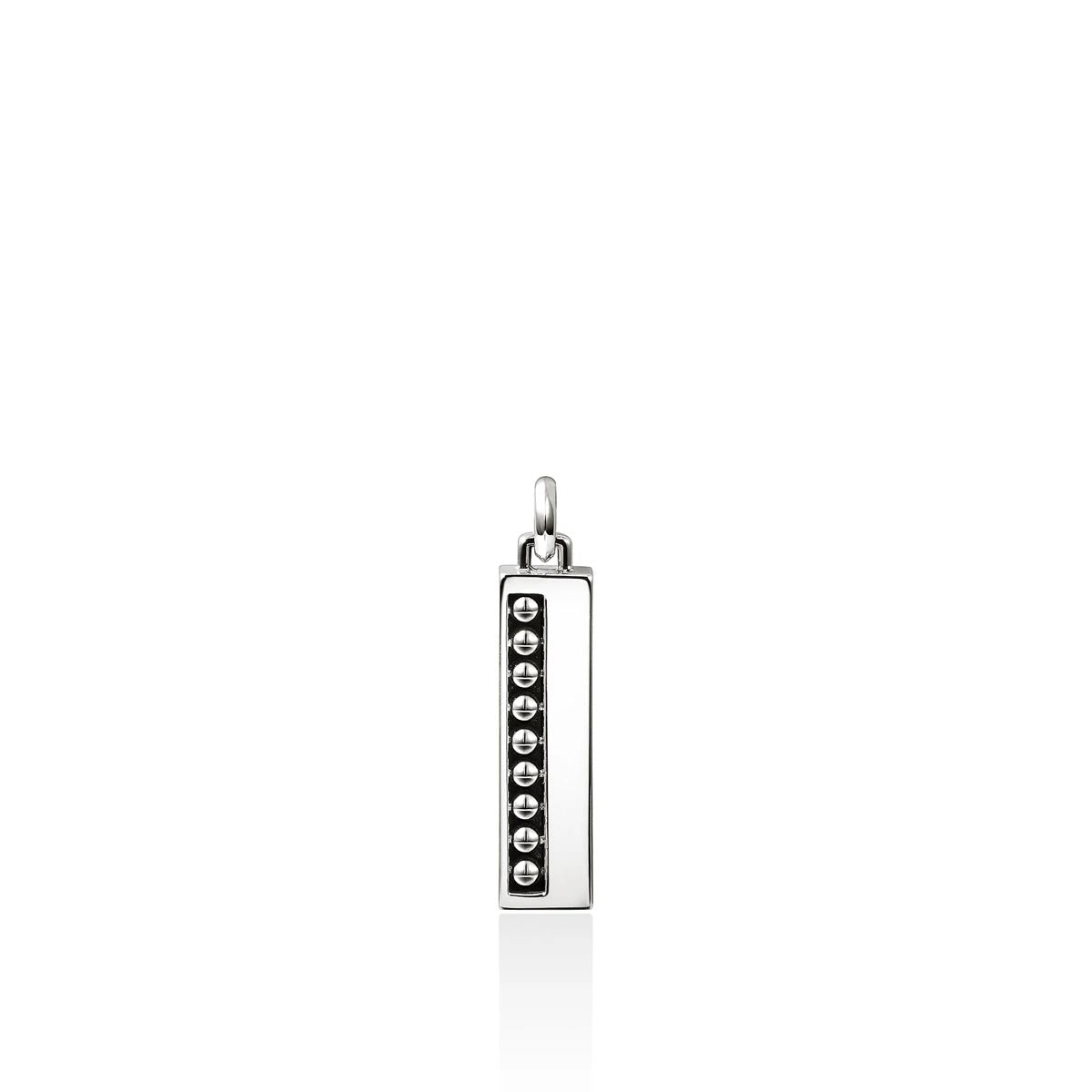 John Hardy Nailhead Tag Necklace in Sterling Silver