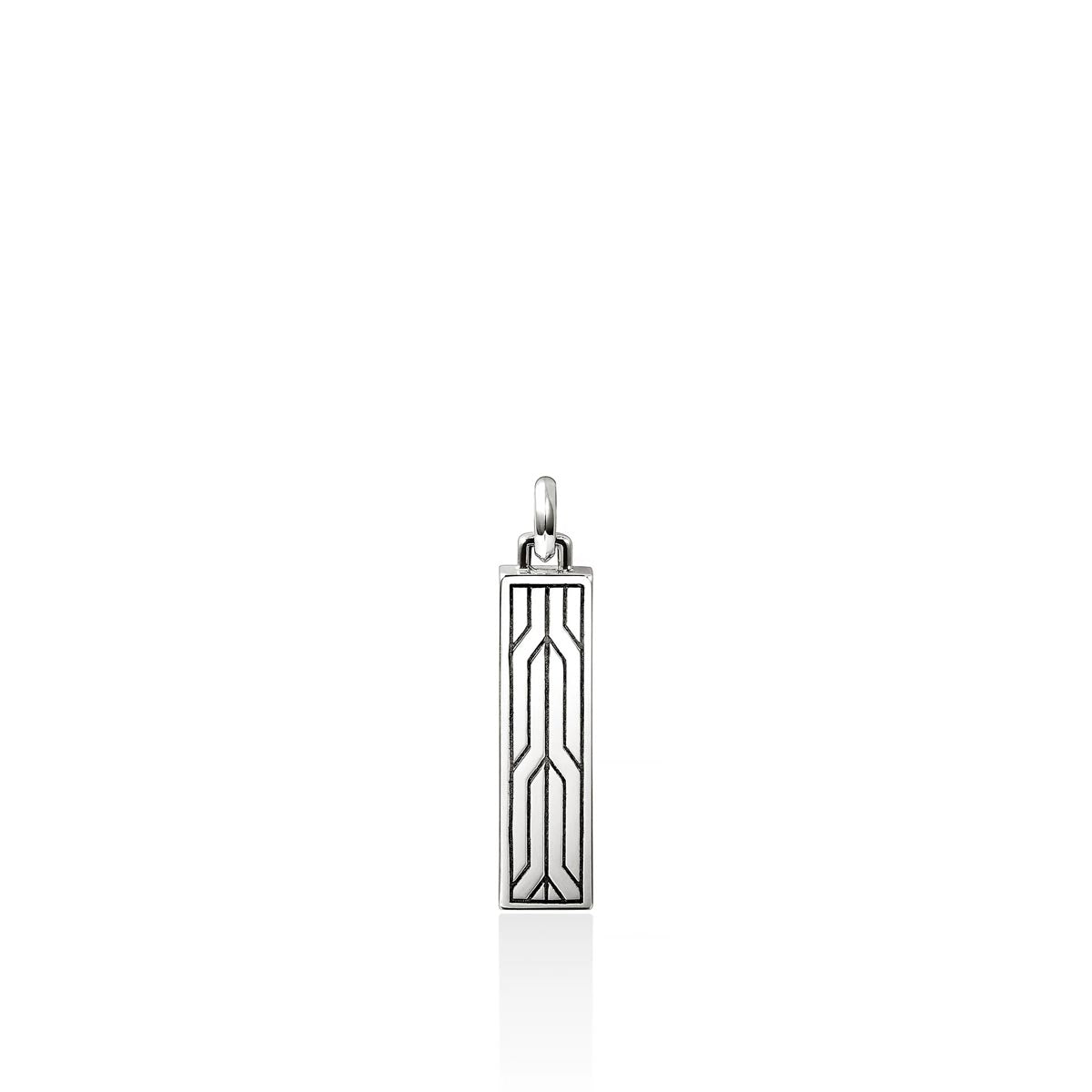John Hardy Nailhead Tag Necklace in Sterling Silver
