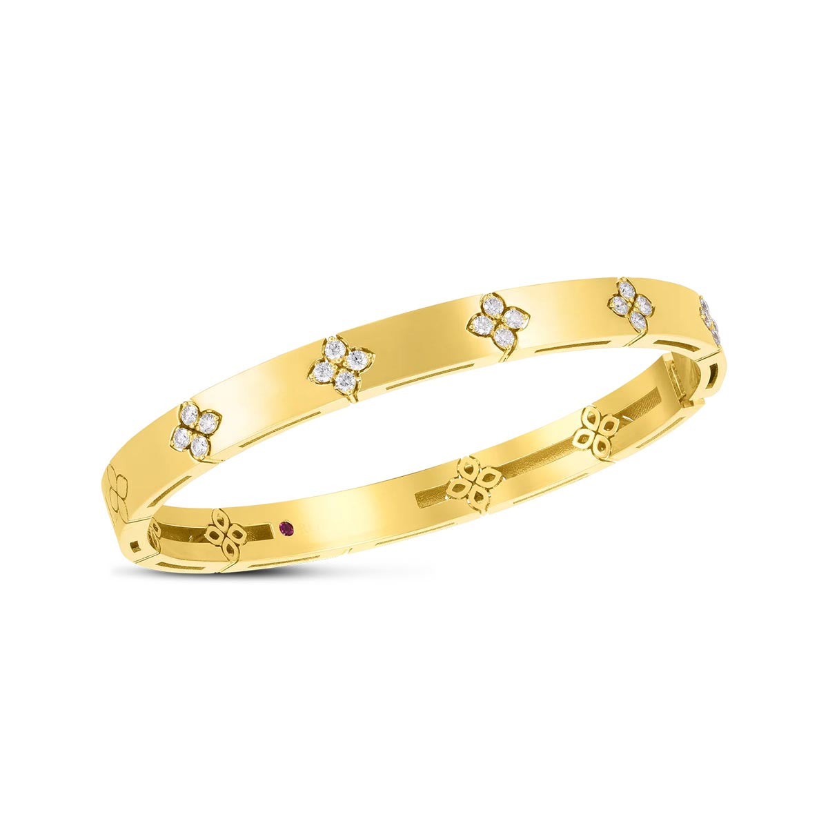 Roberto Coin Love in Verona Medium Diamond Bangle Bracelet in 18kt Yellow Gold (3/8ct tw)
