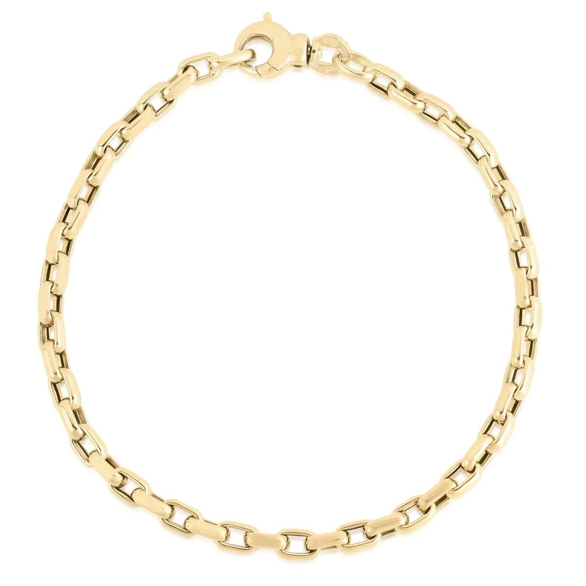 Roberto Coin Designer Gold Oval Link Bracelet in18kt Yellow Gold (7inches)