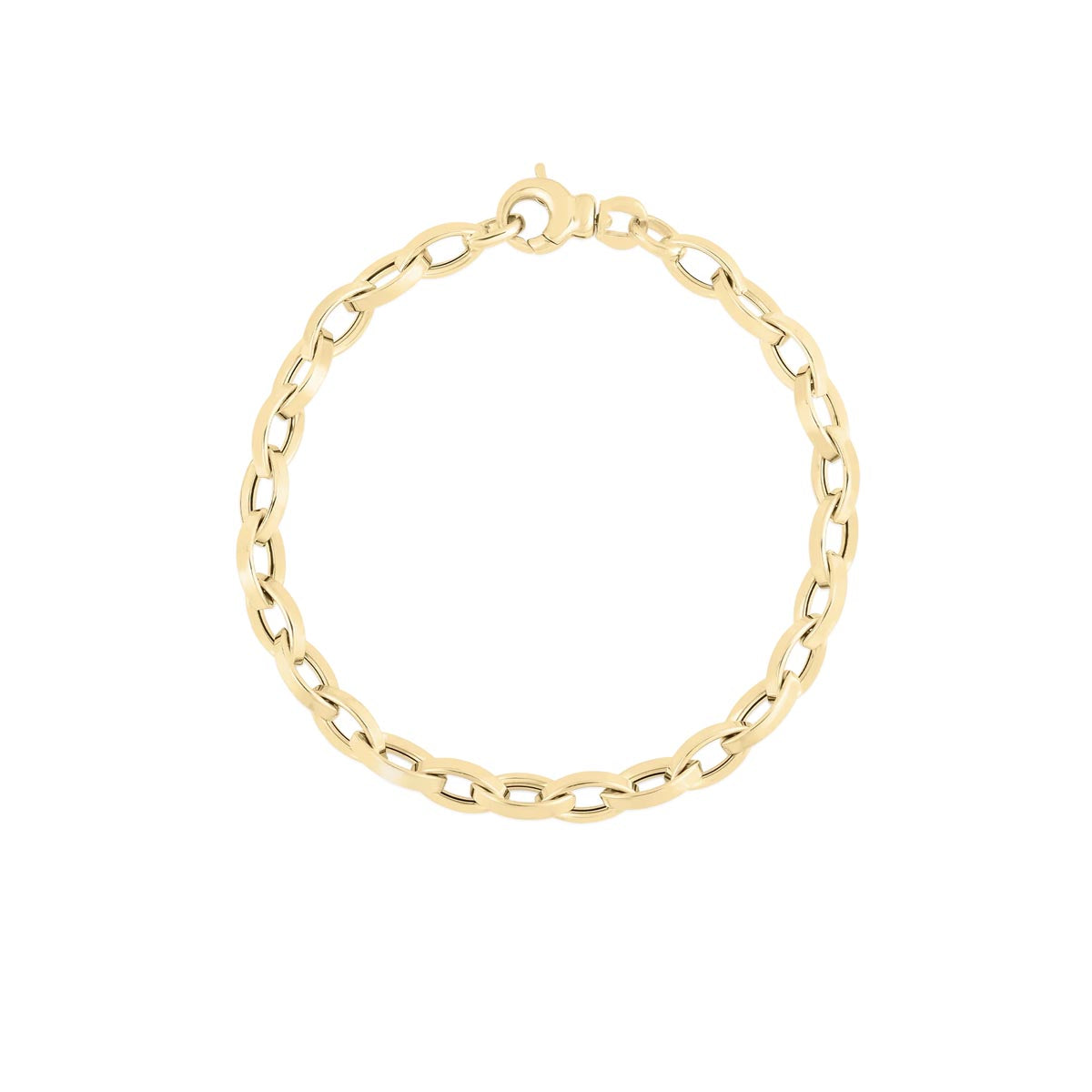 Roberto Coin Designer Gold Almond Link Bracelet in 18kt Yellow Gold