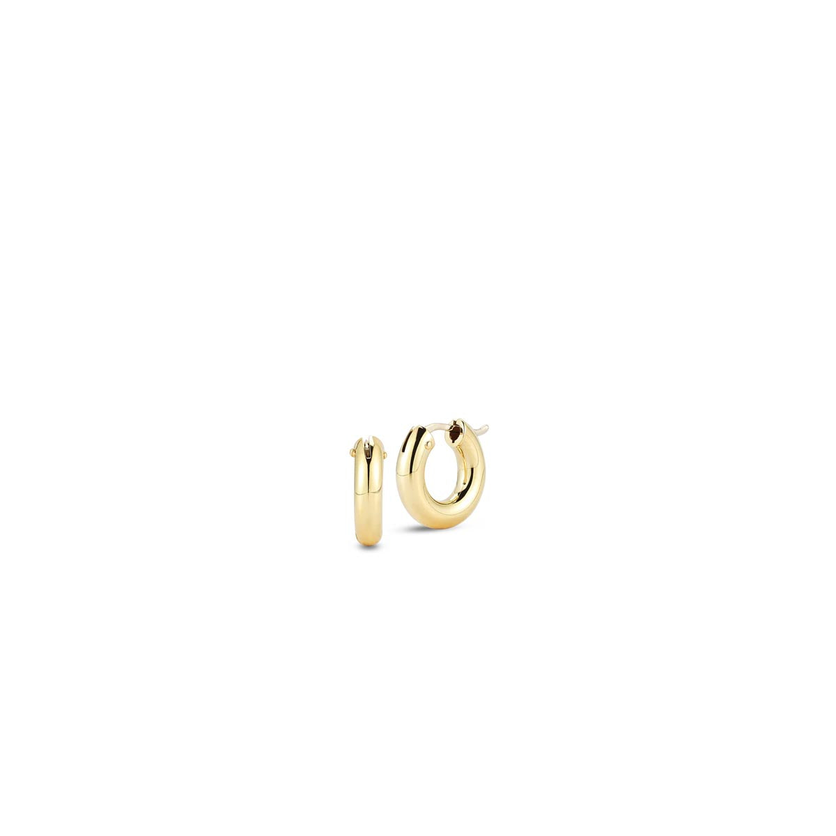 Roberto Coin Designer Gold Small Round Perfect Hoop Earrings in 18kt Yellow Gold