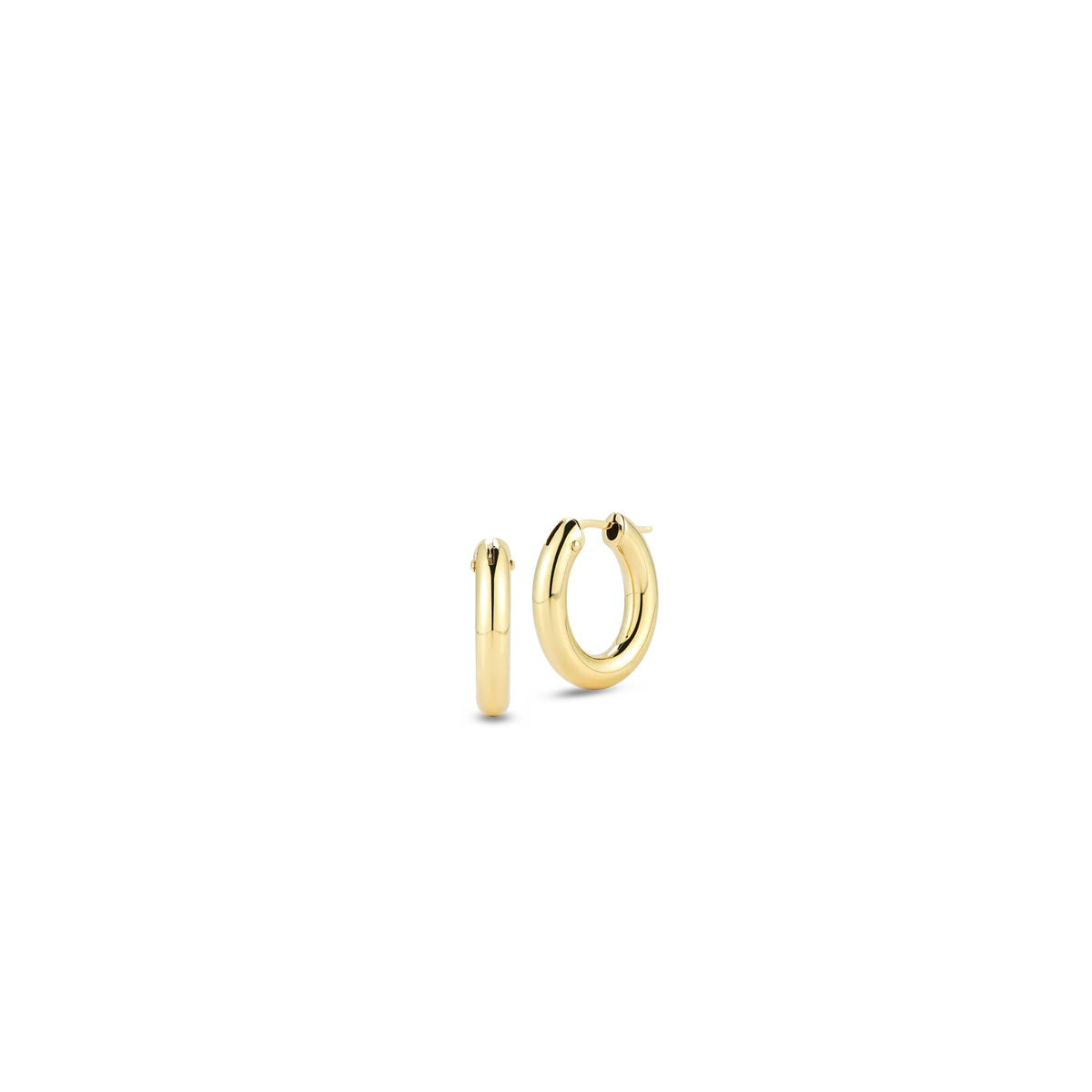 Roberto Coin Designer Gold Oval Perfect Hoop Earrings in 18kt Yellow Gold