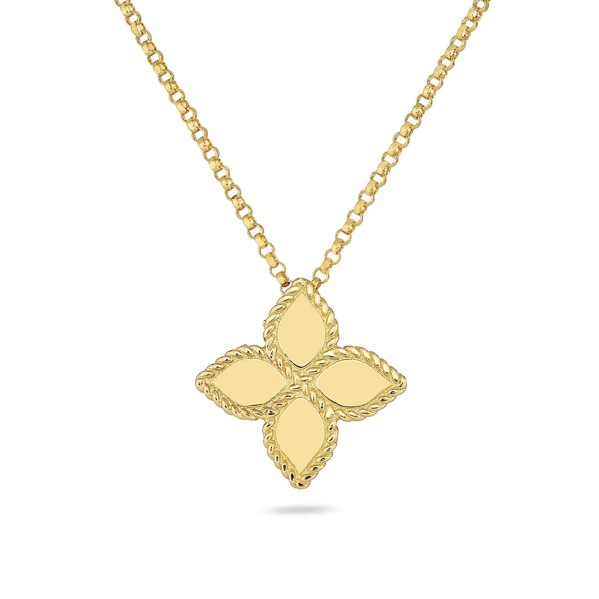 Roberto Coin Princess Flower Necklace in 18kt Yellow Gold