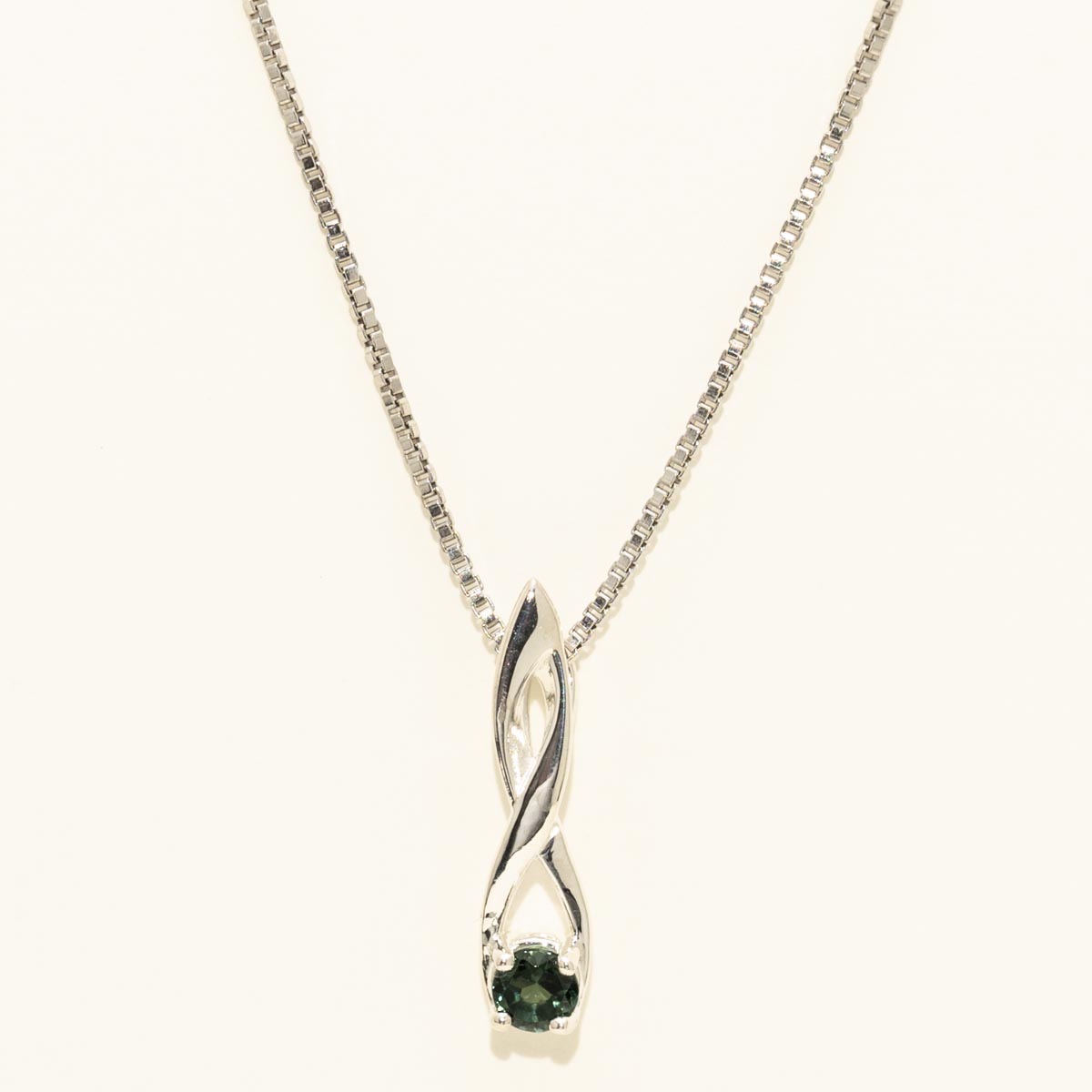 Maine Indicolite Tourmaline Necklace in Sterling Silver