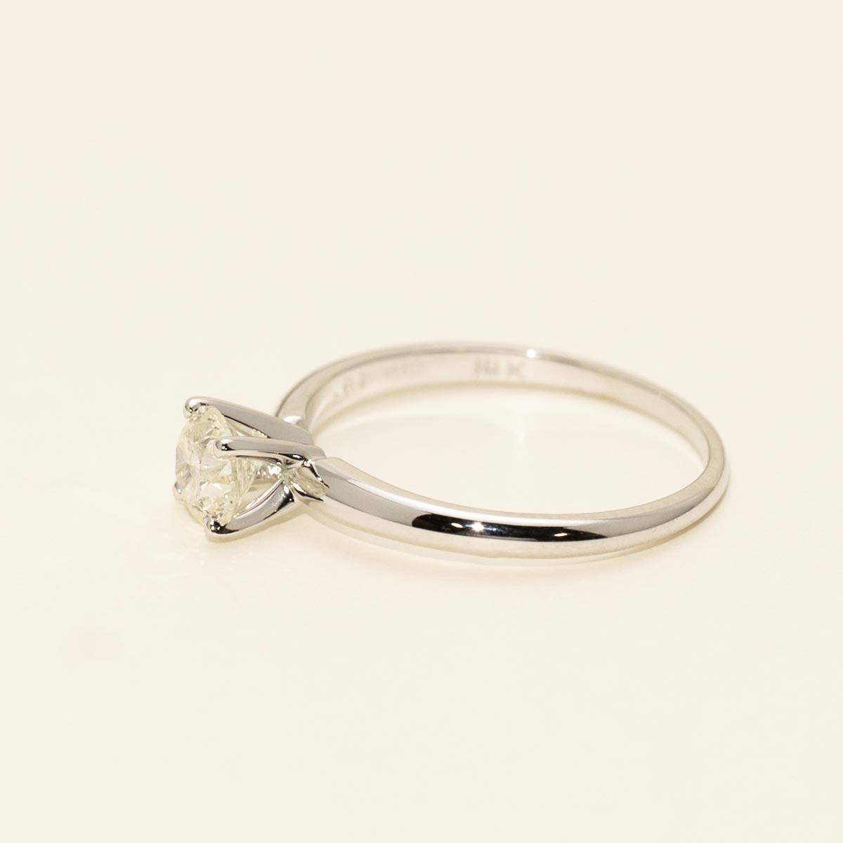 Estate Diamond Solitaire Engagement Ring in 14kt White Gold (5/8ct tw)