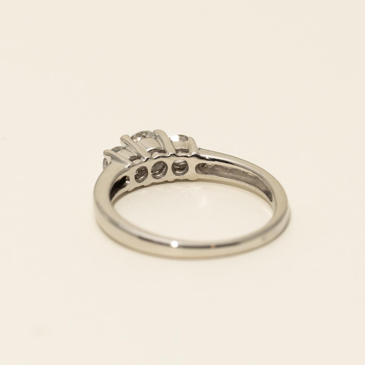 Estate Diamond Three Stone Engagement Ring in Platinum (1/2ct tw)