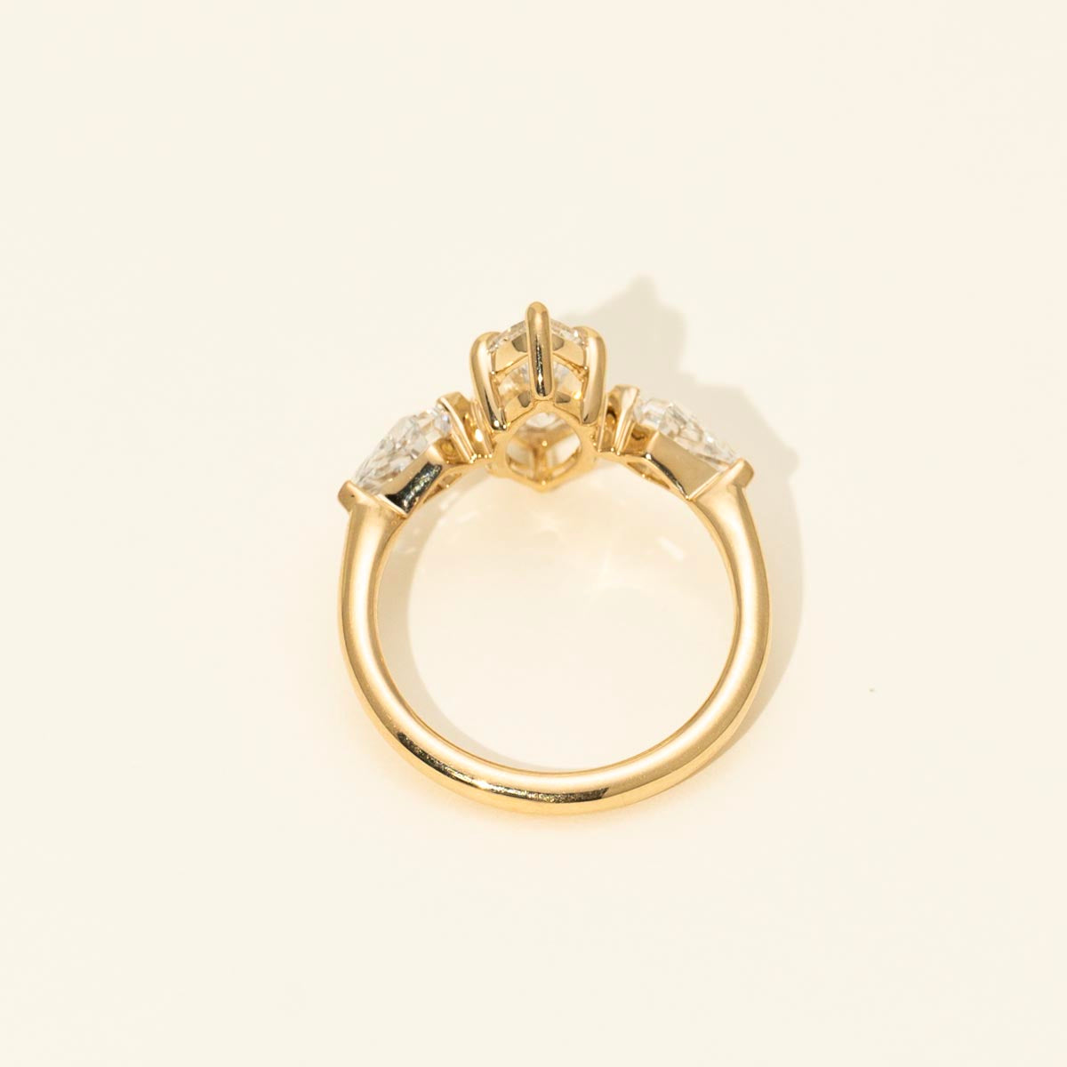 Lab Grown Marquise and Kite Shape Diamond Engagement Ring in 14kt Yellow Gold (2ct tw)