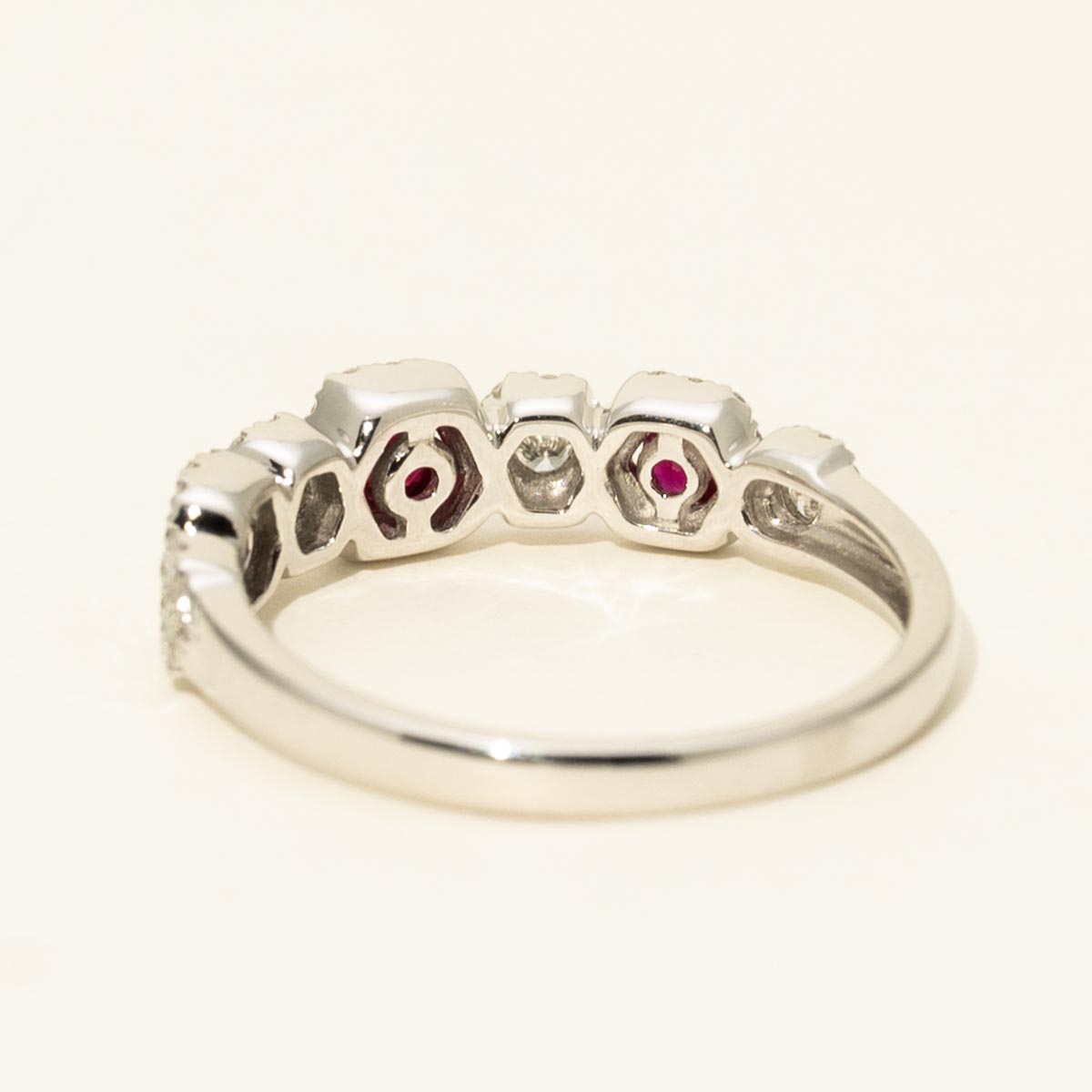 Diamond and Ruby Band in 14kt White Gold (1/4ct tw)