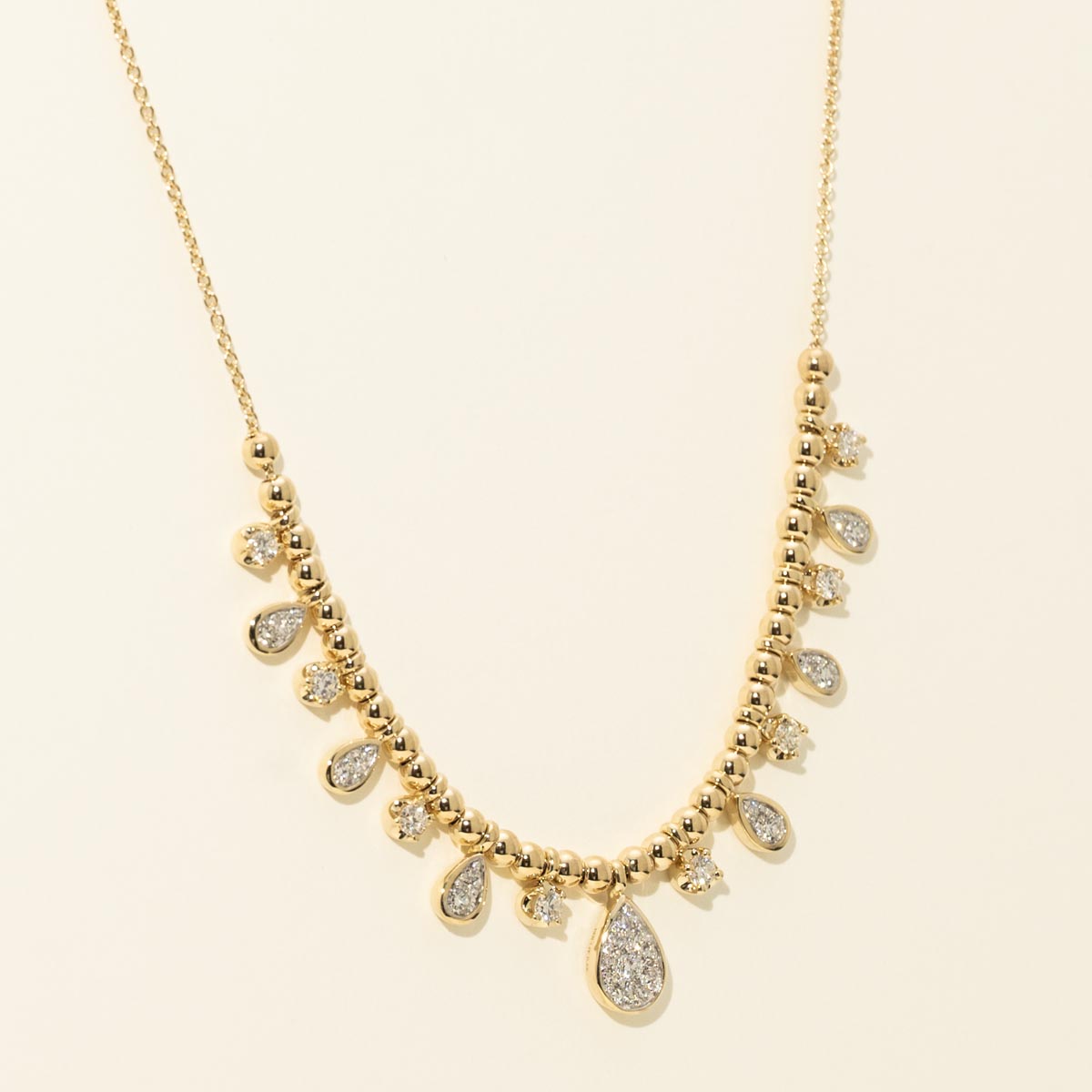 Diamond Station Necklace in 14kt Yellow Gold (3/4ct tw)