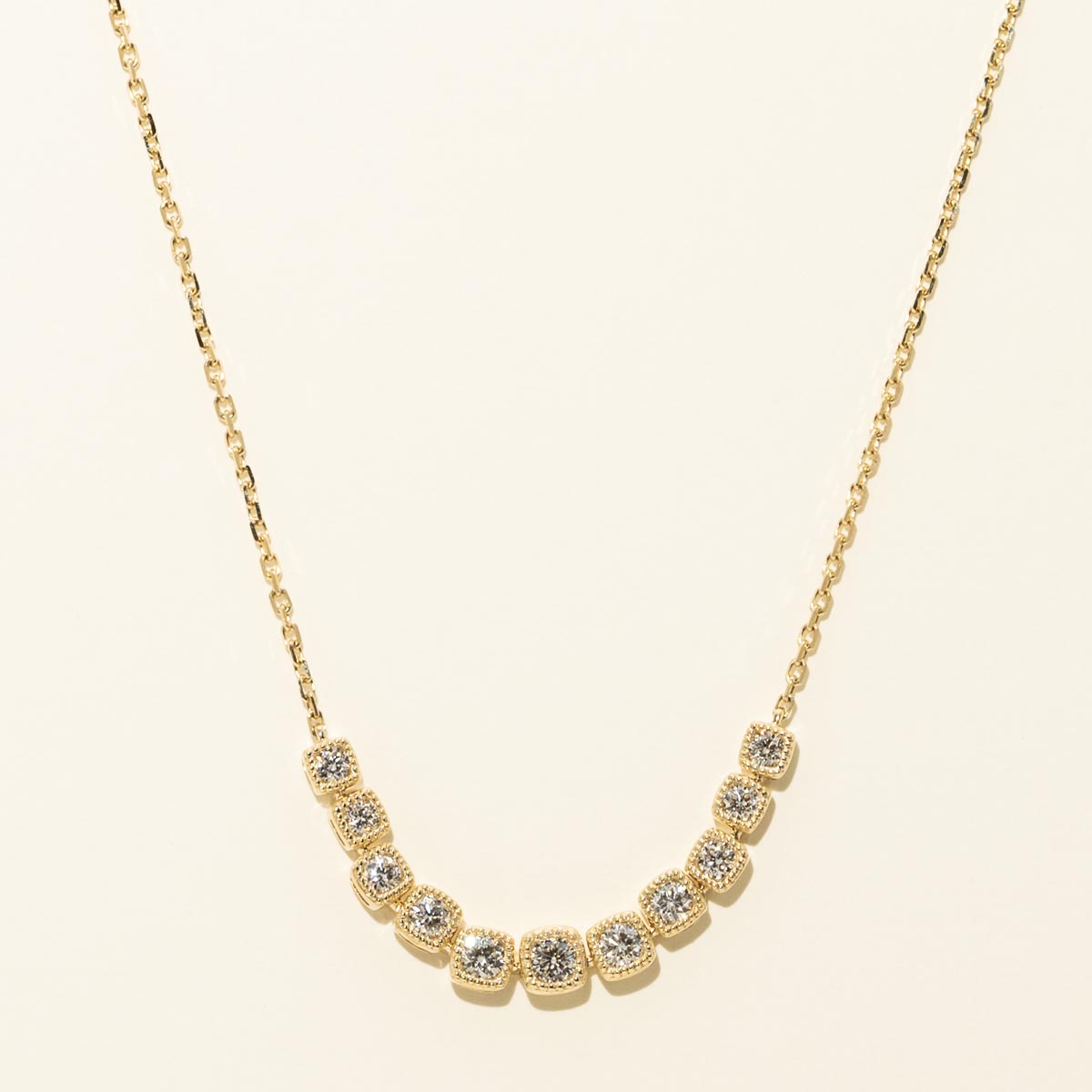 Diamond Smile Necklace in 14kt Yellow Gold (1/2ct tw)