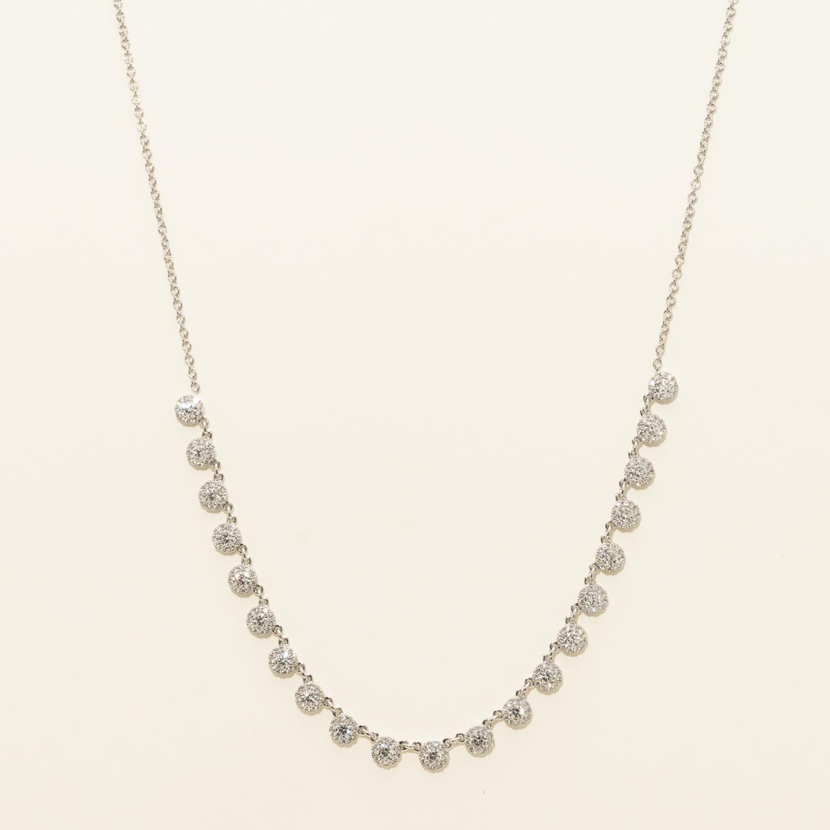 Diamond Station Necklace in 14kt White Gold (1 1/3ct tw)