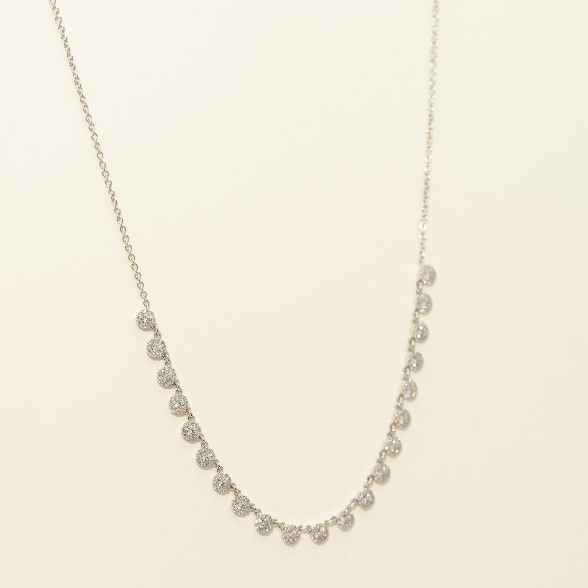 Diamond Station Necklace in 14kt White Gold (1 1/3ct tw)