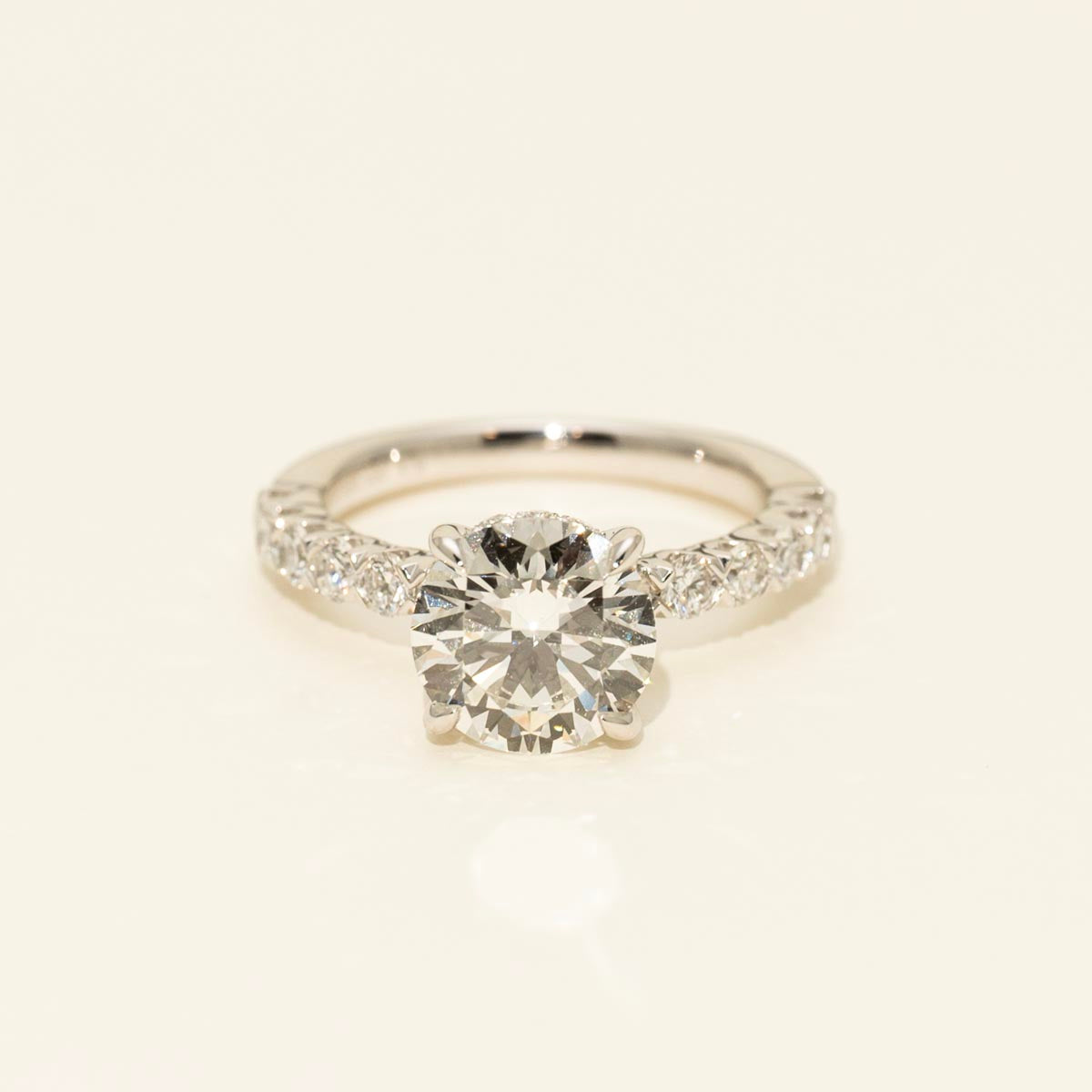 Lab Grown Diamond Engagement Ring in Platinum (4ct tw)