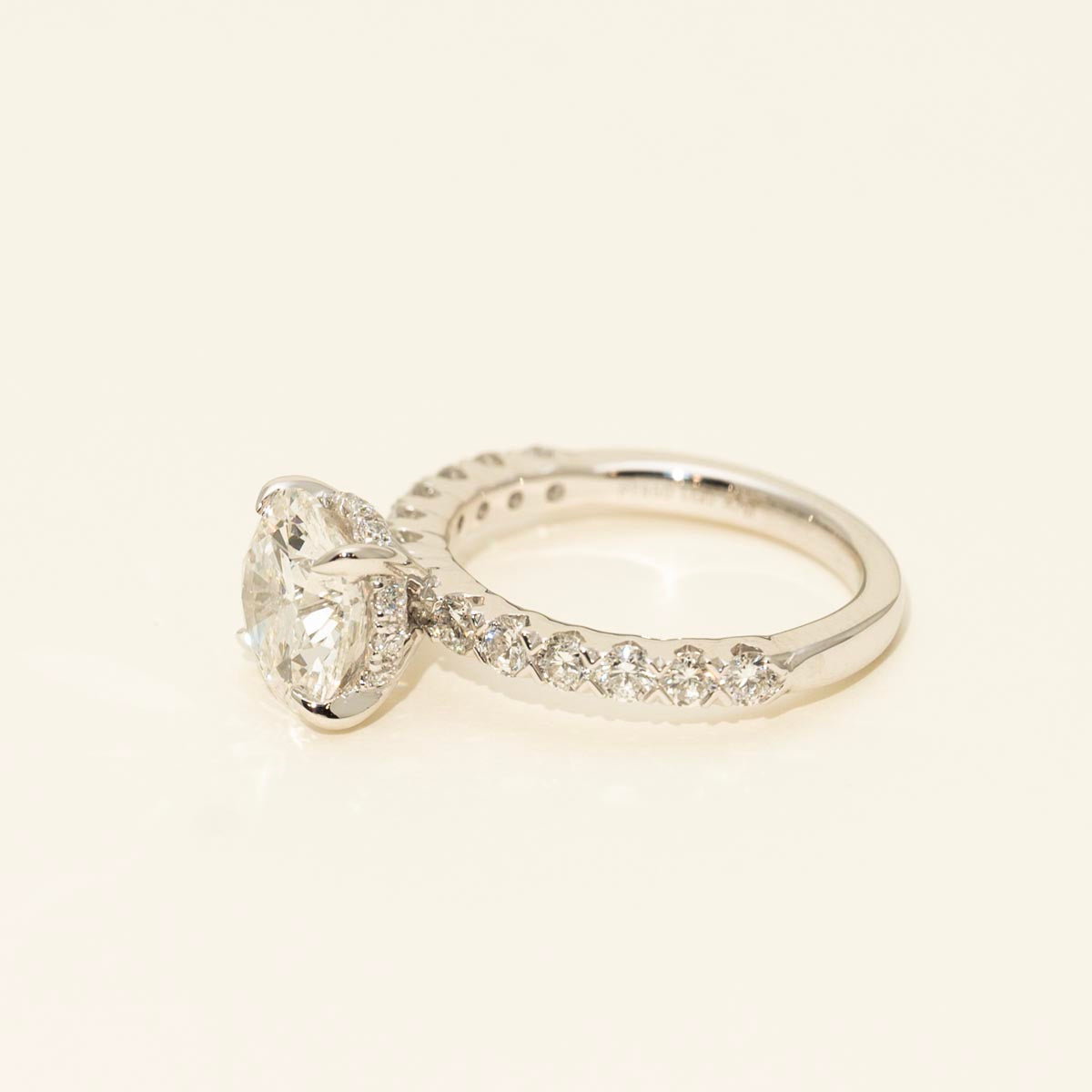 Lab Grown Diamond Engagement Ring in Platinum (4ct tw)