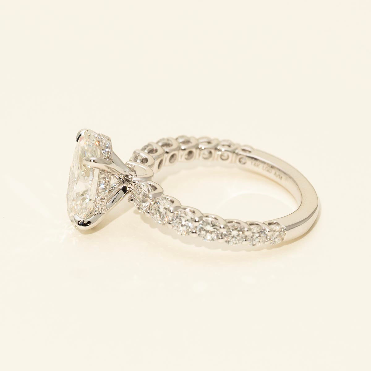 Lab Grown Oval Diamond Engagement Ring in 14kt White Gold (4 1/2ct tw)