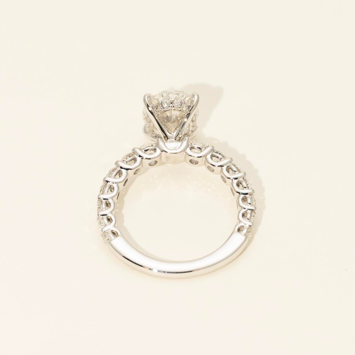 Lab Grown Oval Diamond Engagement Ring in 14kt White Gold (4 1/2ct tw)