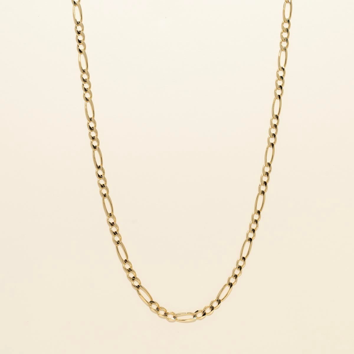 Estate Figaro Chain in 14kt Yellow Gold (24 inches and 3.7mm wide)