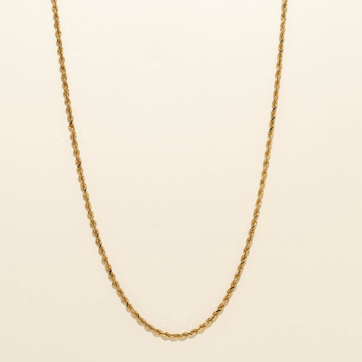 Estate Rope Chain in 14kt Yellow Gold (22 inches and 2.3mm wide)