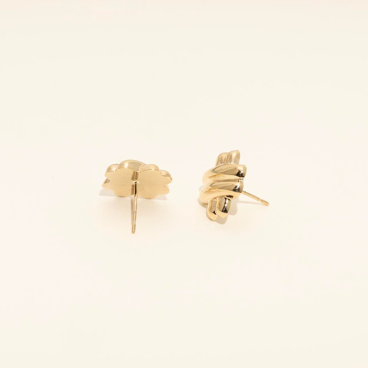 Estate Fashion Stud Earrings in 14kt Yellow Gold