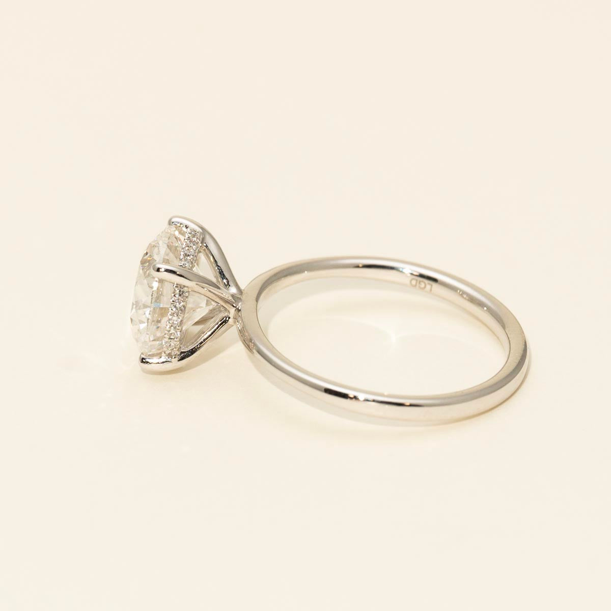 Lab Grown Diamond Engagement Ring in 14kt White Gold (3ct tw)