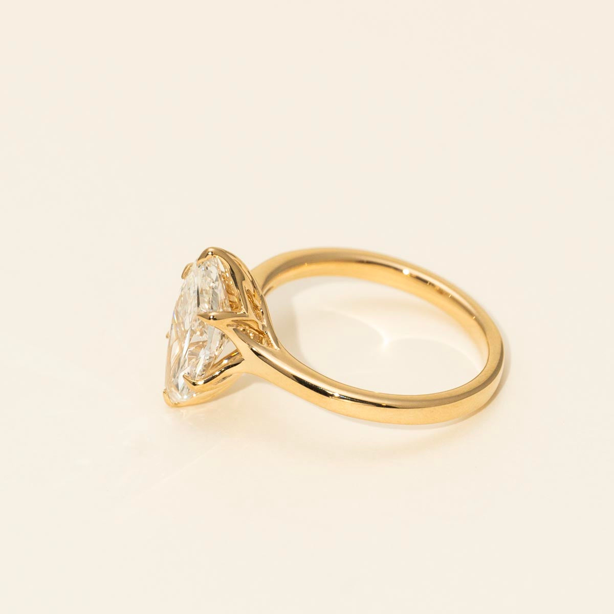 Lab Grown Marquise Diamond Engagement Ring in 14kt Yellow Gold (2 1/2ct tw)