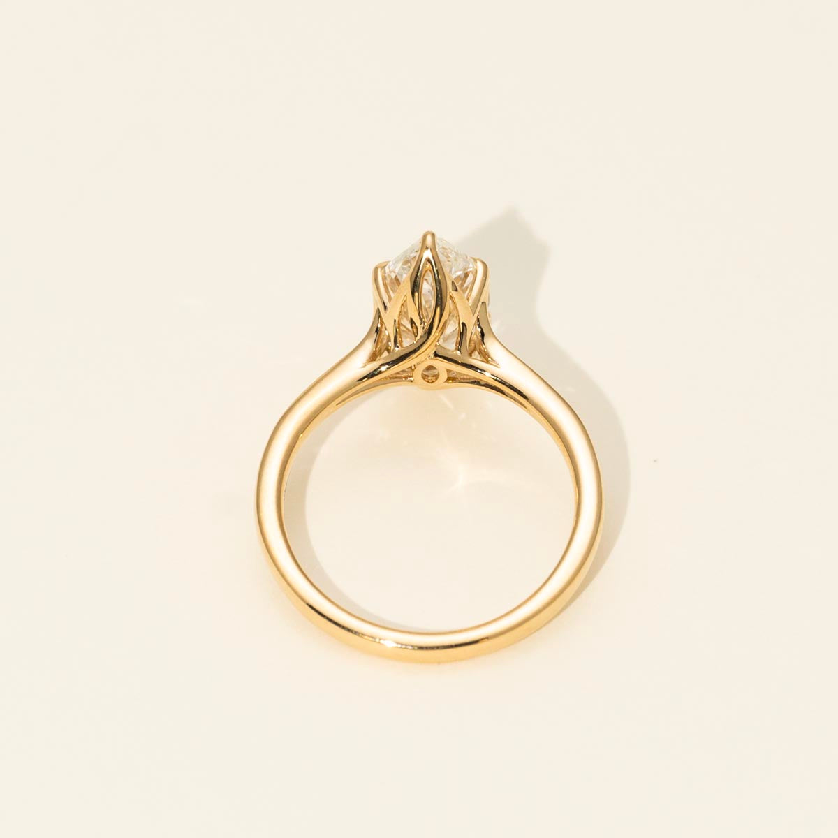 Lab Grown Marquise Diamond Engagement Ring in 14kt Yellow Gold (2 1/2ct tw)