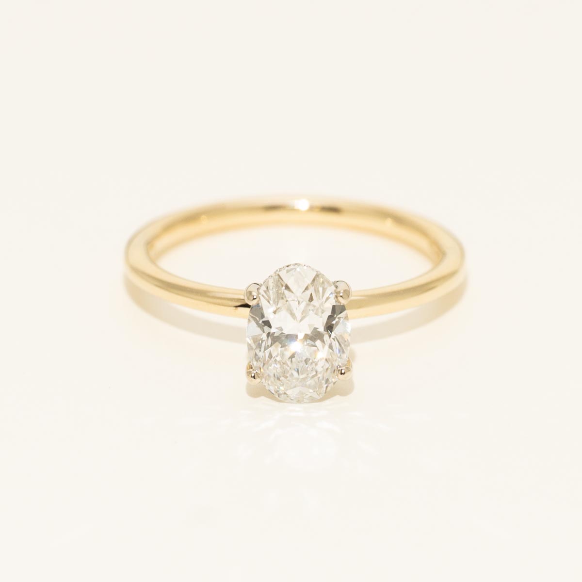 Oval Diamond Engagement Ring in 14kt Yellow Gold (1 1/4ct tw)