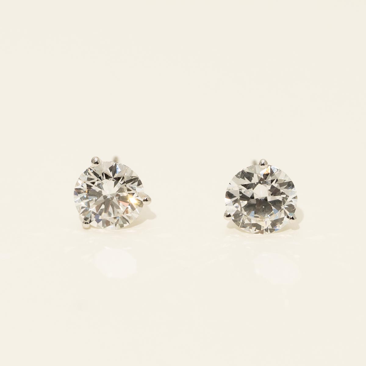 Lab Grown Diamond Stud Earrings in 14kt White Gold (4ct tw)
