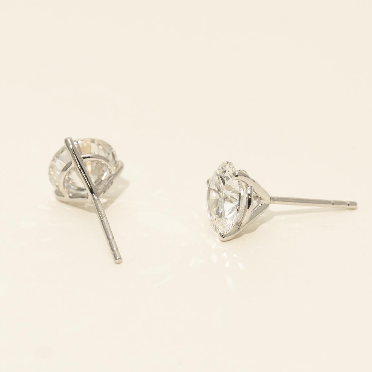 Lab Grown Diamond Stud Earrings in 14kt White Gold (4ct tw)