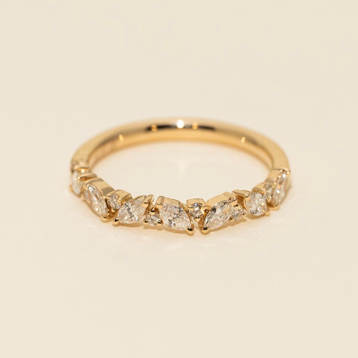 Marquise and Round Diamond Band in 14kt Yellow Gold (1/2ct tw)