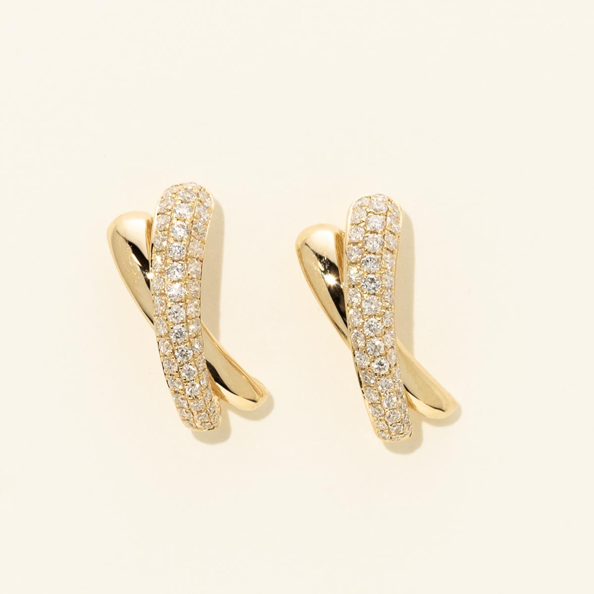 Diamond Twist Earrings in 14kt Yellow Gold (3/8ct tw)