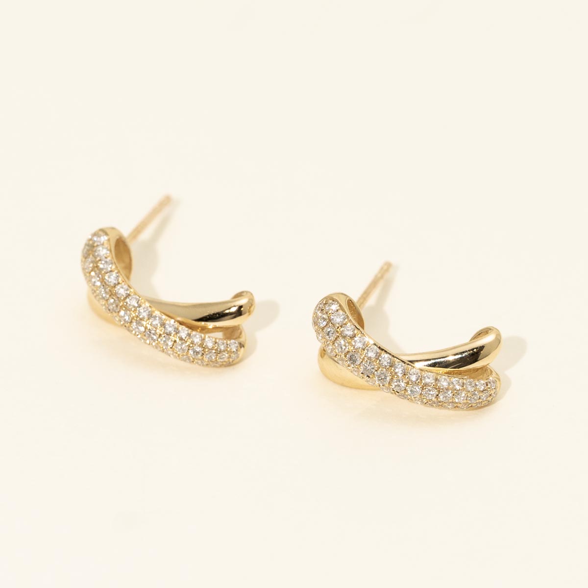 Diamond Twist Earrings in 14kt Yellow Gold (3/8ct tw)